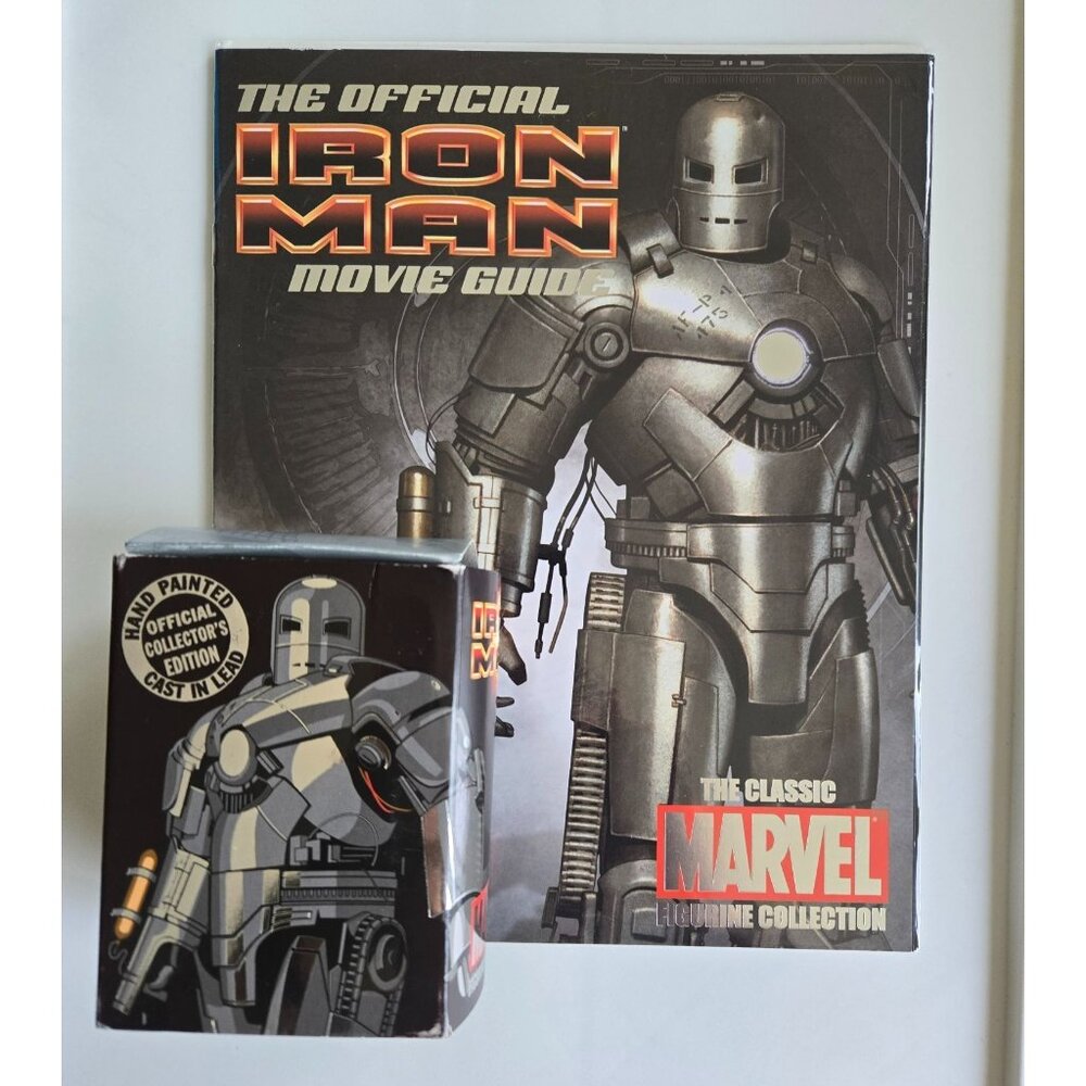 Eaglemoss 1:16 Classic Marvel Figurine w/Book: Iron Man (Mark 1) Movie Guide